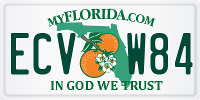 FL license plate ECVW84