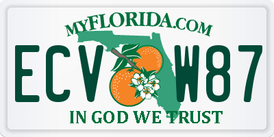 FL license plate ECVW87