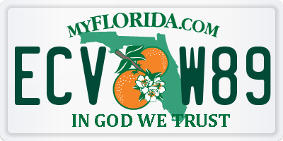 FL license plate ECVW89