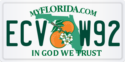FL license plate ECVW92