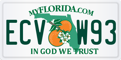 FL license plate ECVW93