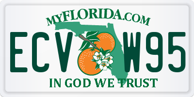 FL license plate ECVW95