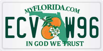 FL license plate ECVW96
