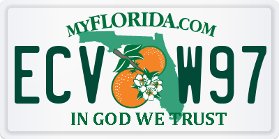 FL license plate ECVW97