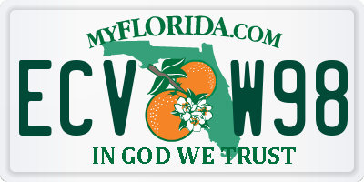 FL license plate ECVW98