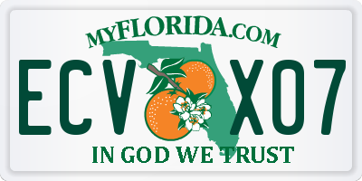 FL license plate ECVX07