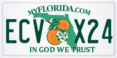 FL license plate ECVX24