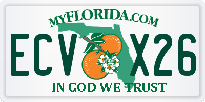 FL license plate ECVX26