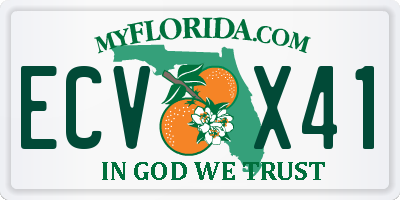 FL license plate ECVX41