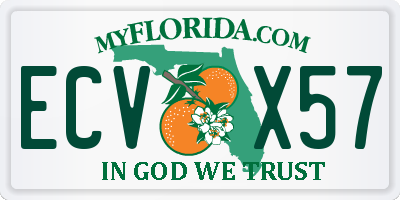 FL license plate ECVX57