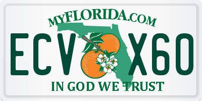 FL license plate ECVX60