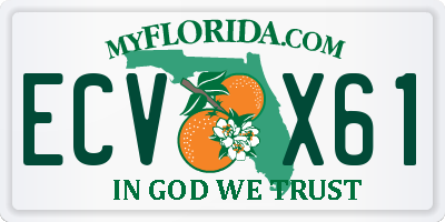 FL license plate ECVX61