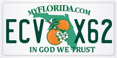 FL license plate ECVX62
