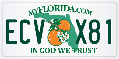 FL license plate ECVX81