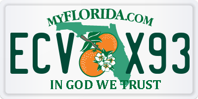 FL license plate ECVX93