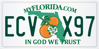FL license plate ECVX97