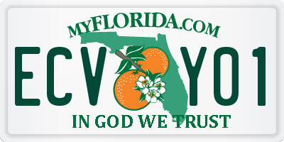 FL license plate ECVY01