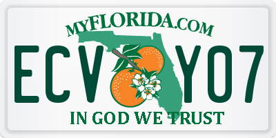 FL license plate ECVY07