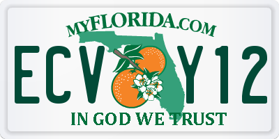 FL license plate ECVY12