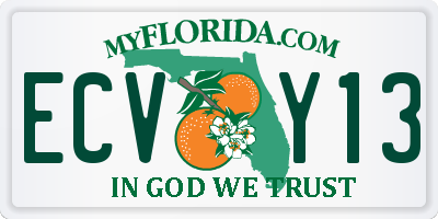 FL license plate ECVY13