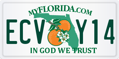 FL license plate ECVY14