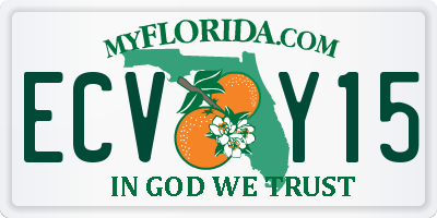 FL license plate ECVY15