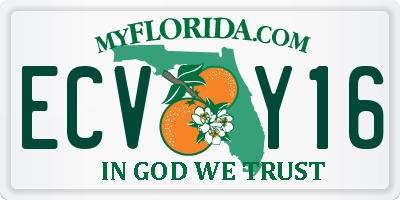 FL license plate ECVY16