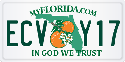 FL license plate ECVY17