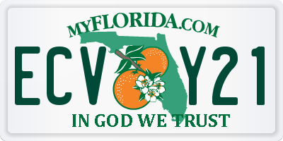 FL license plate ECVY21