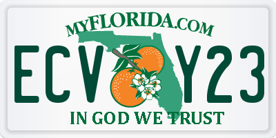 FL license plate ECVY23