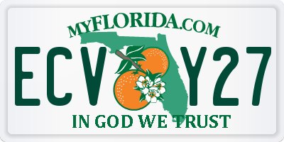 FL license plate ECVY27