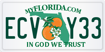 FL license plate ECVY33