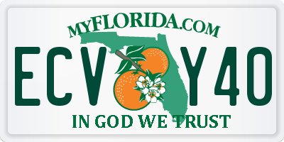 FL license plate ECVY40