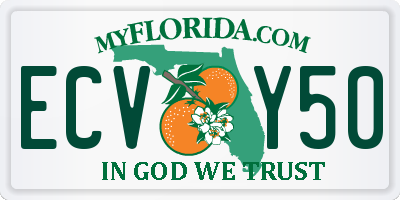 FL license plate ECVY50