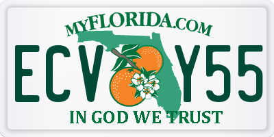 FL license plate ECVY55