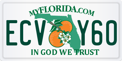 FL license plate ECVY60