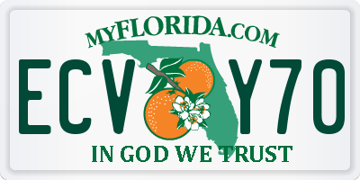 FL license plate ECVY70