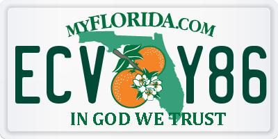FL license plate ECVY86