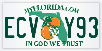 FL license plate ECVY93