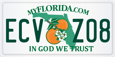 FL license plate ECVZ08
