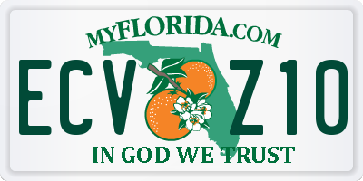 FL license plate ECVZ10