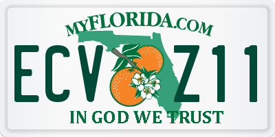 FL license plate ECVZ11