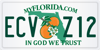 FL license plate ECVZ12