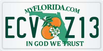 FL license plate ECVZ13