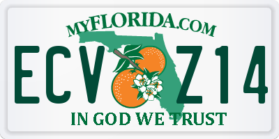 FL license plate ECVZ14