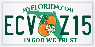 FL license plate ECVZ15