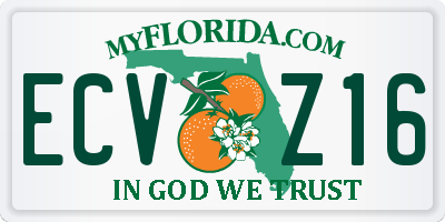FL license plate ECVZ16