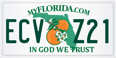 FL license plate ECVZ21