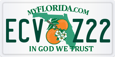 FL license plate ECVZ22