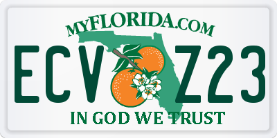 FL license plate ECVZ23
